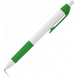 Ручка шарик/автомат "Aero" 0,7 мм, пласт., глянц., белый/зеленый, стерж. синий