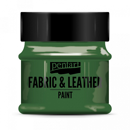 Краски д/текстиля "Pentart Fabric & Leather paint" бирюзово-зеленый, 50 мл, банка