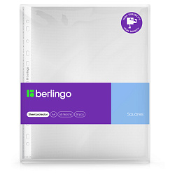 Папка-вкладыш с перфорацией Berlingo "Squares", А4, 60мкм, рельефная текстура, матовая SPs_A4060 ( 50 шт/уп)