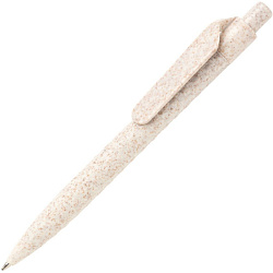 Ручка шарик/автомат "Wheat Straw" 1,0 мм, пласт. биоразлаг., белый, стерж. синий