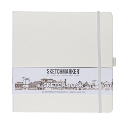 Скетчбук "Sketchmarker" 20*20 см, 140 г/м2, 80 л., белый