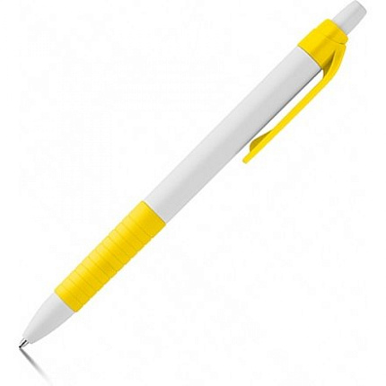 Ручка шарик/автомат "Aero" 0,7 мм, пласт., глянц., белый/черный, стерж. синий