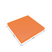 Самоклеящийся блок Berlingo "Ultra Sticky", 75*75мм, 80л., в клетку, оранжевый неон LSn_39714