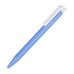 Ручка шарик/автомат "Super Hit Bio" 1,0 мм, пласт. биоразлаг., матов., голубой/белый, стерж. синий