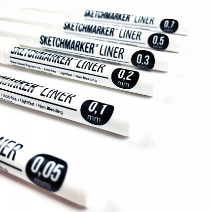 ручка капиллярная "Sketchmarker" 0.1 мм, черный