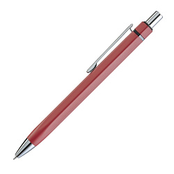 Ручка шарик/автомат "Six" 1,0 мм, метал., красный/серебристый, стерж. синий