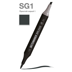 Маркер перм., худ. "Sketchmarker Brush" двусторонний, SG1, простой серый 1