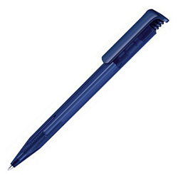 Ручка шарик/автомат "Super Hit Frosted" 1,0 мм, пласт., прозр., т.-синий, стерж. синий