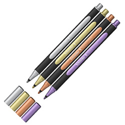 Набор ручек капиллярных "Paint-It 020" 4 шт., 1-2 мм, ассорти металлик