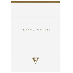 Блокнот А5 148*210 мм, 70 л., лин. "Flying Spirit" склейка сверху, обл. карт., белый