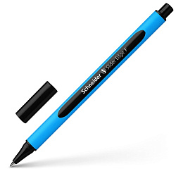 Ручка шарик. "Slider Edge F" пласт., голубой/черный, стерж. черный