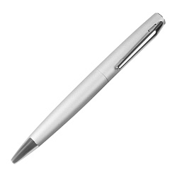 Ручка шарик/автомат "Soul" 1,0 мм, метал., серебристый, стерж. синий