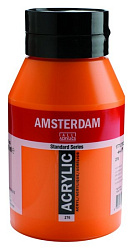 Краски акриловые "Amsterdam" 276 азометин оранжевый, 1000 мл., банка