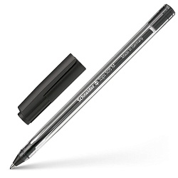 Ручка шарик. "Tops M" 0,5 мм., пласт.прозрачн., стерж. черный