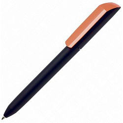 Ручка шарик/автомат "Flow Pure GOM KF" 1,0 мм, пласт., матов., черный/неоновый оранжевый, стерж. синий