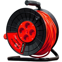 Удлинитель Magnetta PEC25-3G2.5-AC 25 м, катушка (4 роз., 2,5 мм, 5,5 кВт, защита от перегрузки)