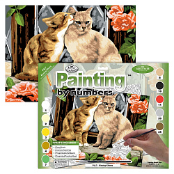 Набор для творчества, 28*39 см "Целующиеся котята", картины по номерам