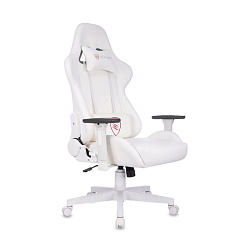 Кресло игровое Бюрократ Zombie NEO экокожа, белый, крестов. пластик, корпус белый