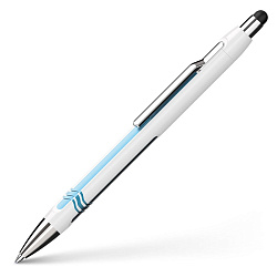Ручка шарик/автомат. "Epsilon Touch" пласт., со стилусом, белый/голубой, стерж. синий