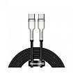 Кабель Baseus CATJK-D01, Cafule Series Metal Data Cable, Type-C to Type-C 100W, 2m, Black