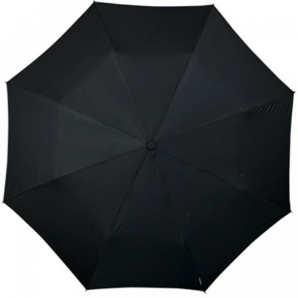 Зонт складной п/автомат. 100 см, ручка прорезин. "LGF-360" ветрозащитный, 3-х секционный, в чехле, черный