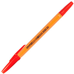 Ручка шарик. "Corvina" 1,0 мм, пласт., глянц., оранжевый, стерж. красный