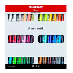 Краски акриловые "Amsterdam" набор 36 цв., 20 мл, туба