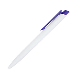 Ручка шарик/автомат "Dart Polished Basic" 1,0 мм, пласт., глянц., белый/фиолетовый, стерж. синий