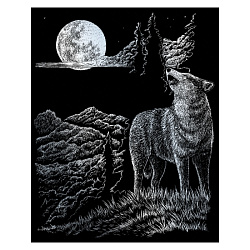 Набор для творчества "Луна и волк", гравюра, серебряная фольга
