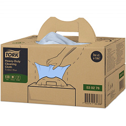 Материал нетканый Tork Premium повышенной прочности в салфетках, голубой, 1-сл., W7, 120 листов
