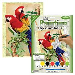 Набор для творчества, 22*29 см "Бамбуковые попугаи", картины по номерам