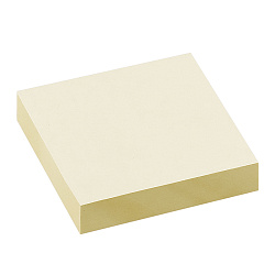 Бумага для заметок с клеевым краем, 75х75 мм, 80л., желтая, арт 003005408