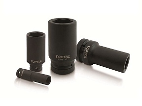 Головка ударн. 1/2"" 17мм 6гр. глубокая TOPTUL (Длина - 78мм)