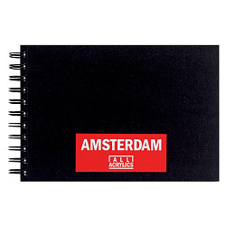 Скетчбук "Amsterdam" А5, 250г/м2, 30л. спираль, черный