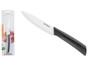 Нож кухонный керамический 10.5см + чехол в подарок, серия Handy (Хенди), PERFECTO LINEA (Длина лезвия 10,5 см, длина изделия общая 20 см)