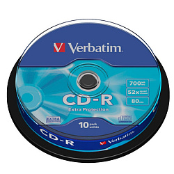 диск CD-R  (10 шт/кругл. бокс) 700 Мб Verbatim