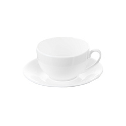 Чашка с блюдцем, фарфор., 250 мл. "WL-993000/AB Olivia" белый