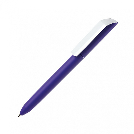 Ручка шарик/автомат "Flow Pure GOM CB" 1,0 мм, пласт., софт., т.-фиолетовый/белый, стерж. синий
