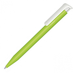 Ручка шарик/автомат "Super Hit Bio" 1,0 мм, пласт. биоразлаг., матов., св.-зеленый/белый, стерж. синий