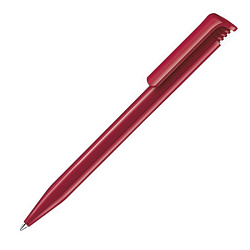 Ручка шарик/автомат "Super Hit Polished" 1,0 мм, пласт., глянц., т.-красный, стерж. синий