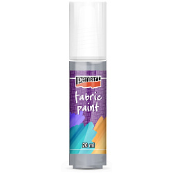 Краски д/текстиля "Pentart Fabric paint" серый, 20 мл, банка