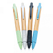 Ручка шарик/автомат "P610.537" 1,0 мм, бамбук, коричневый/св.-зеленый, стерж. синий