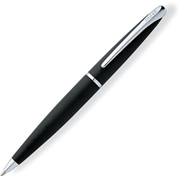 Ручка шарик/автомат "Atx Basalt Black" 0,7 мм, метал., подарочн. упак., базальтовый черный/серебристый, стерж. черный