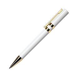 Ручка шарик/автомат "Ethic C GOLD" 1,0 мм, пласт./метал., глянц., белый/золотистый, стерж. синий