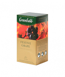 Чайный напиток "Greenfield" 25 пак*1,5 гр., черный, со вкусом и аром. винограда, Festive Grape