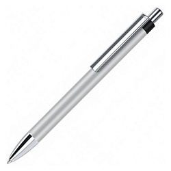 Ручка шарик/автомат "Polar" 1,0 мм, метал., серебристый/черный, стерж. синий