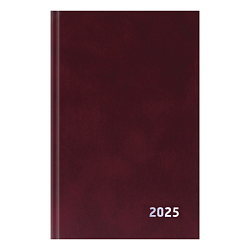 Ежедневник датир. А5 135*206 мм, 336 стр. "Бумвинил BG" тверд. обл. бумвинил., бордовый 2025