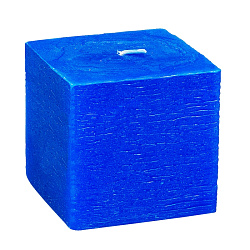 Свеча декоративная 47*47*65 мм "Куб" синий
