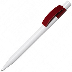 Ручка шарик/автомат "Pixel PX B" 1,0 мм, пласт., белый/бордовый, стерж. синий