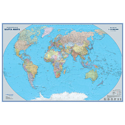карта мира  1:25 млн  80х125 см